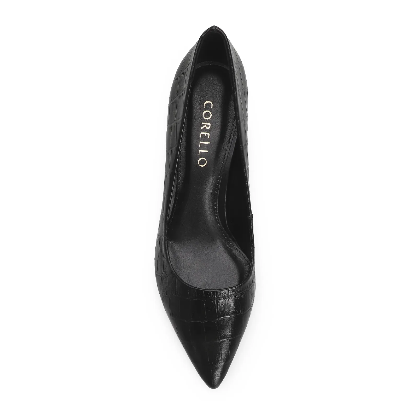 Scarpin Classic Croco Preto