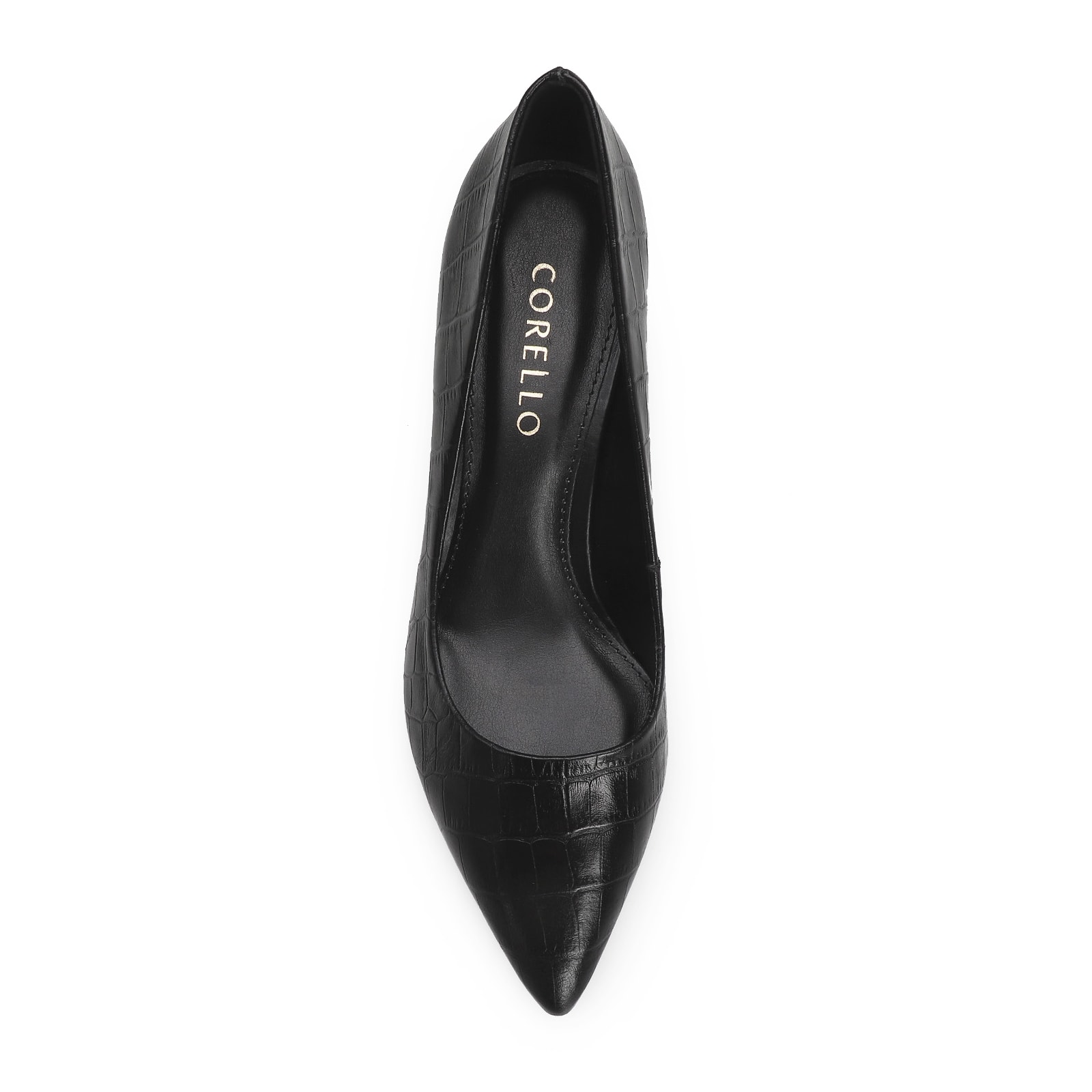 Scarpin Classic Croco Preto