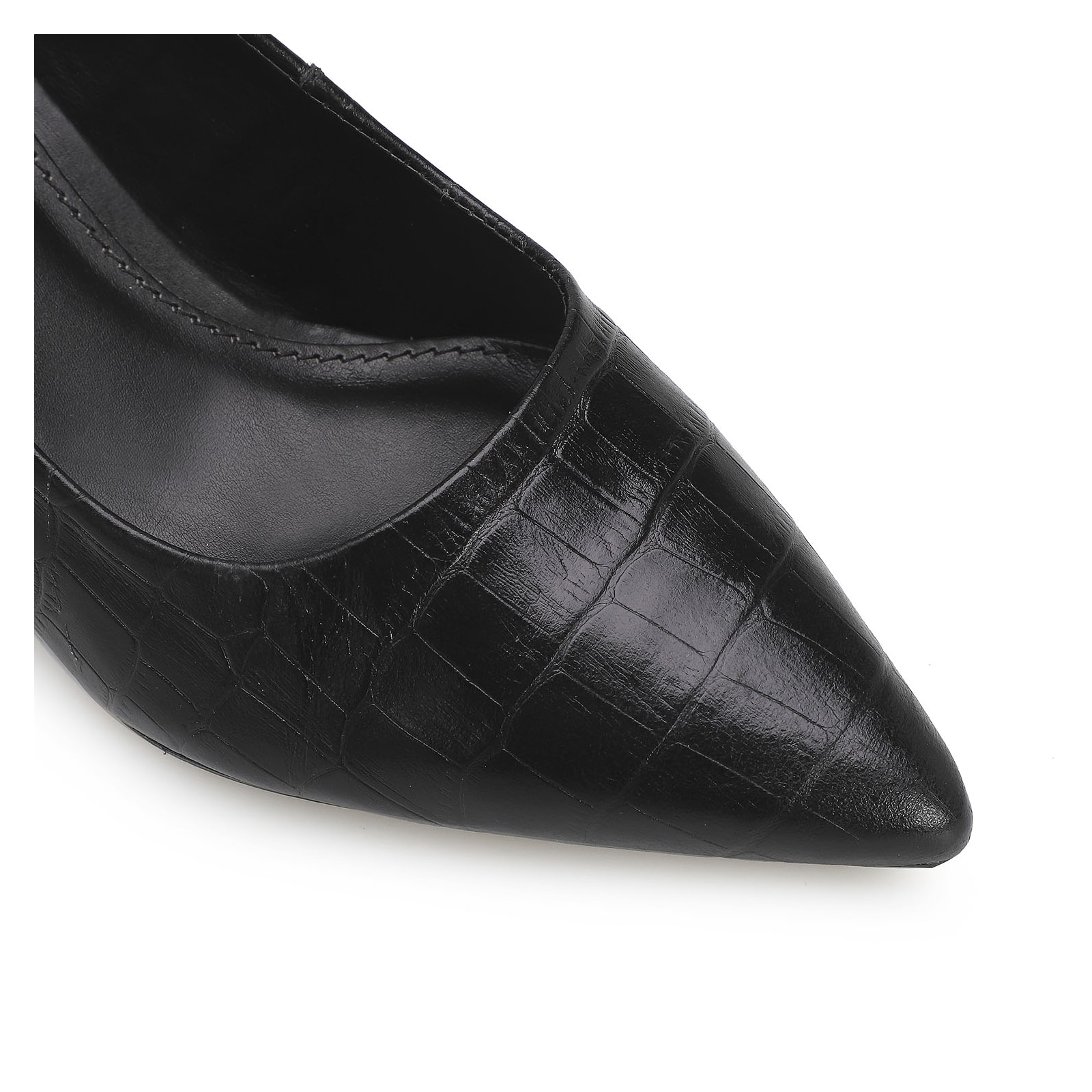 Scarpin Classic Croco Preto