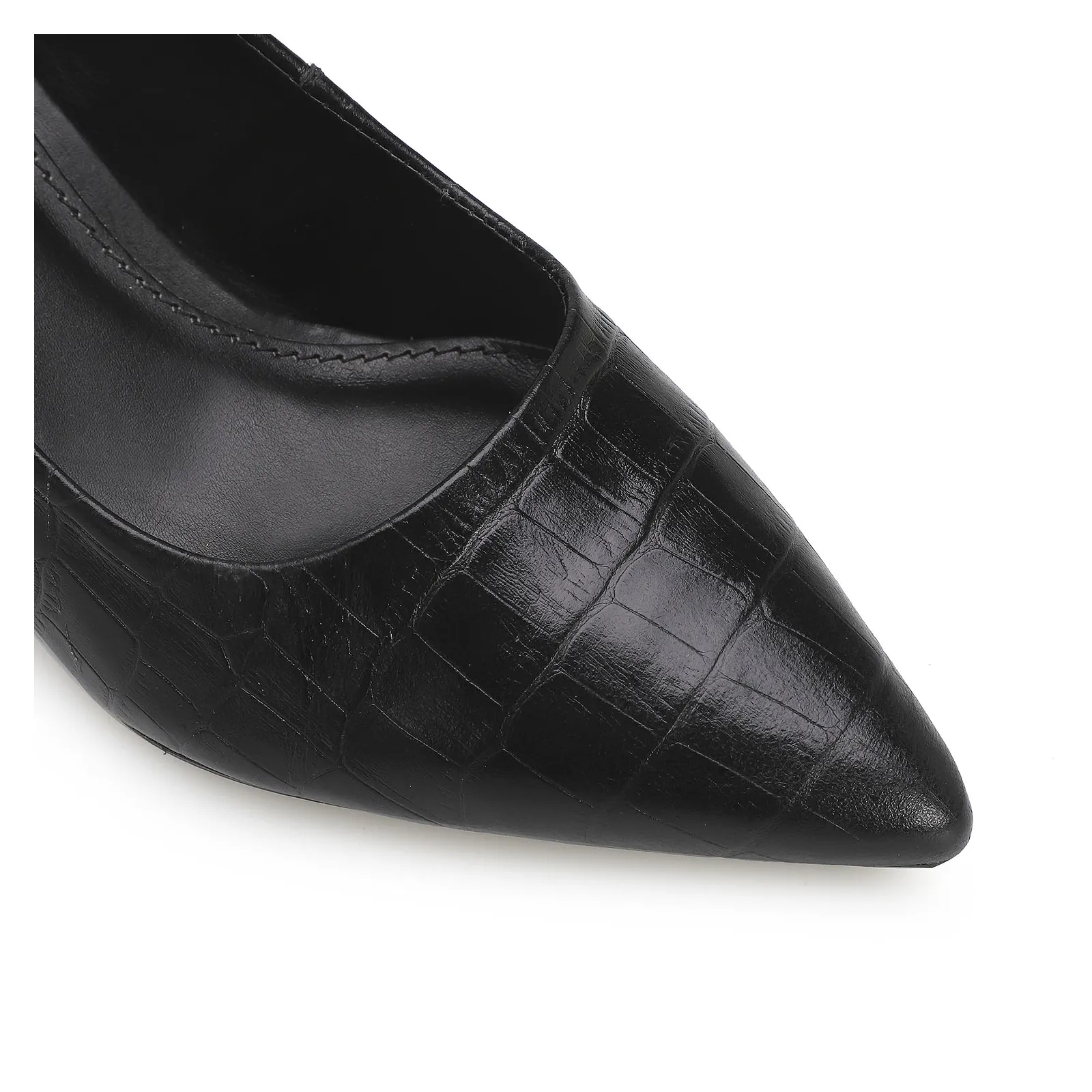 Scarpin Classic Croco Preto