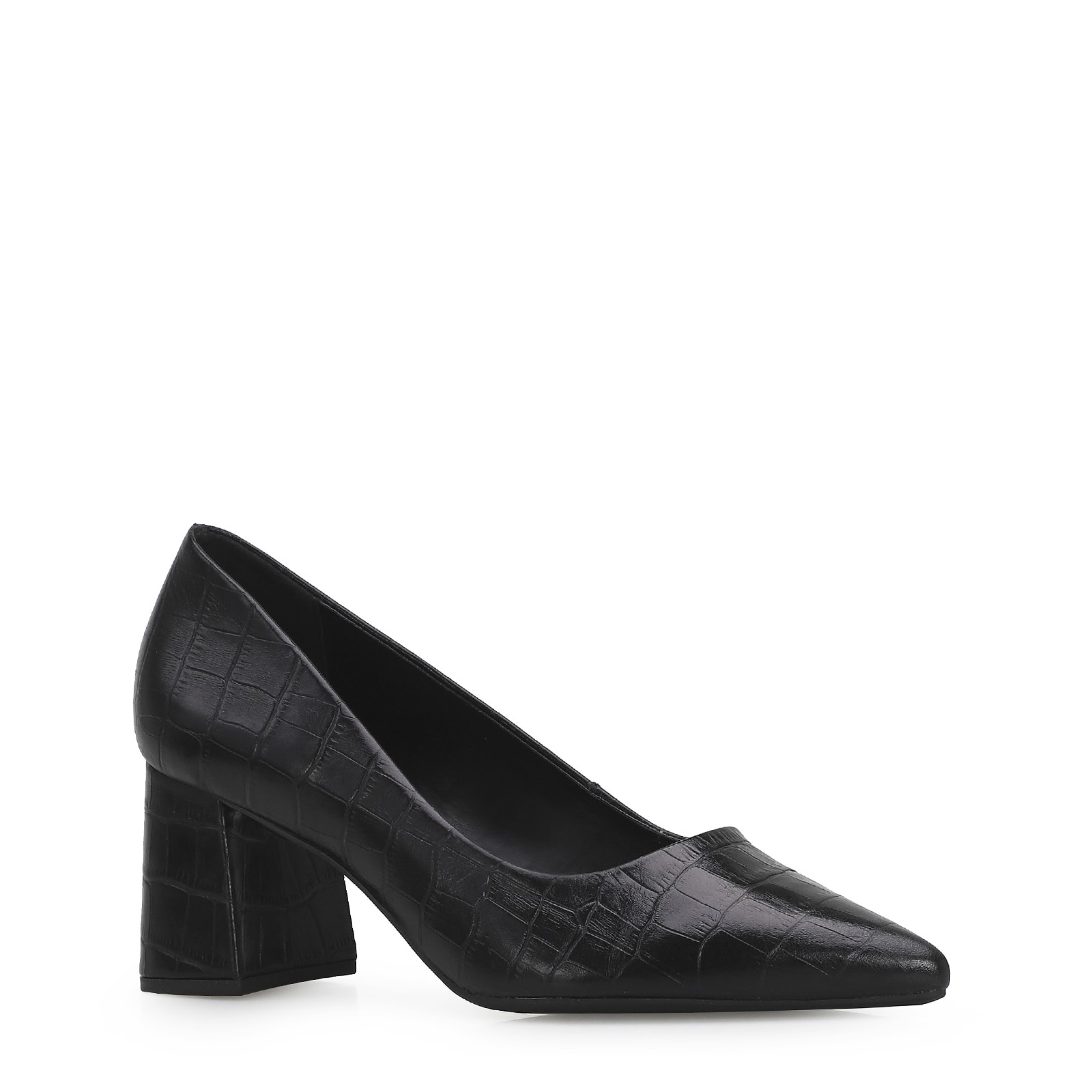 Scarpin Classic Croco Preto