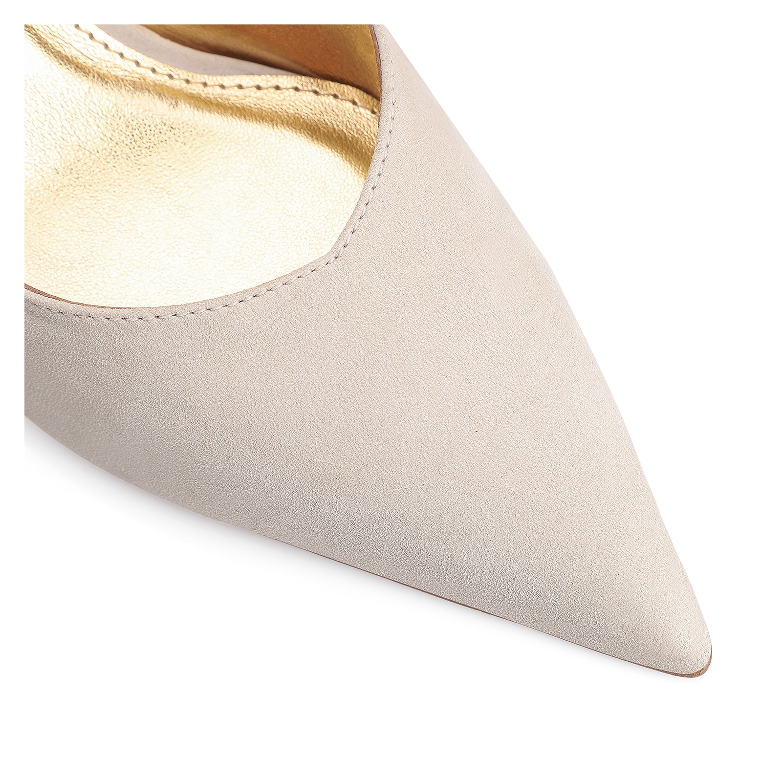 Scarpin Corello x Vitor Zerbinato Couro Nobuck Off White