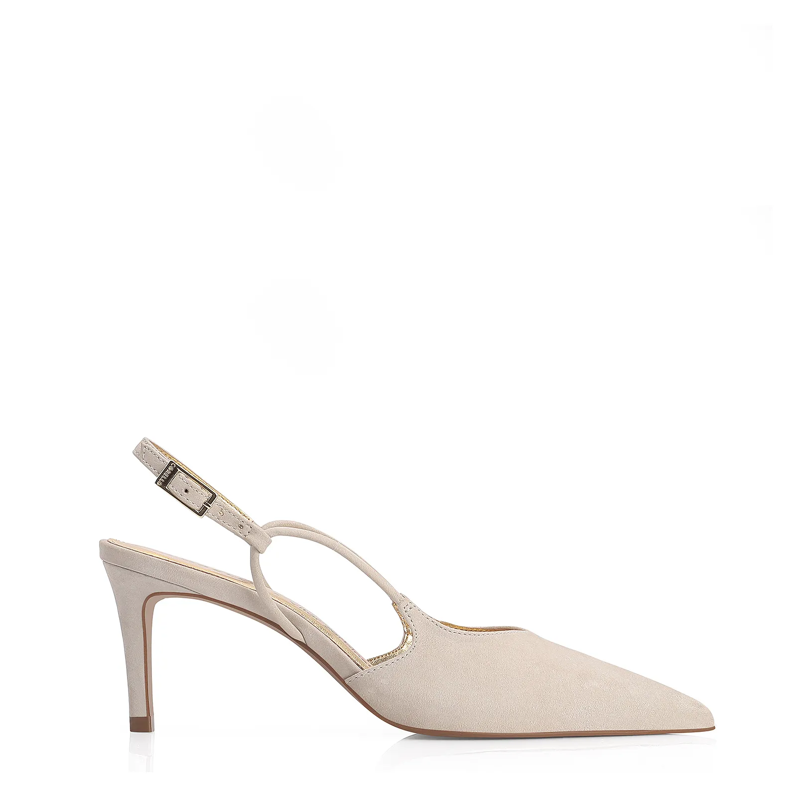 Scarpin Corello x Vitor Zerbinato Couro Nobuck Off White