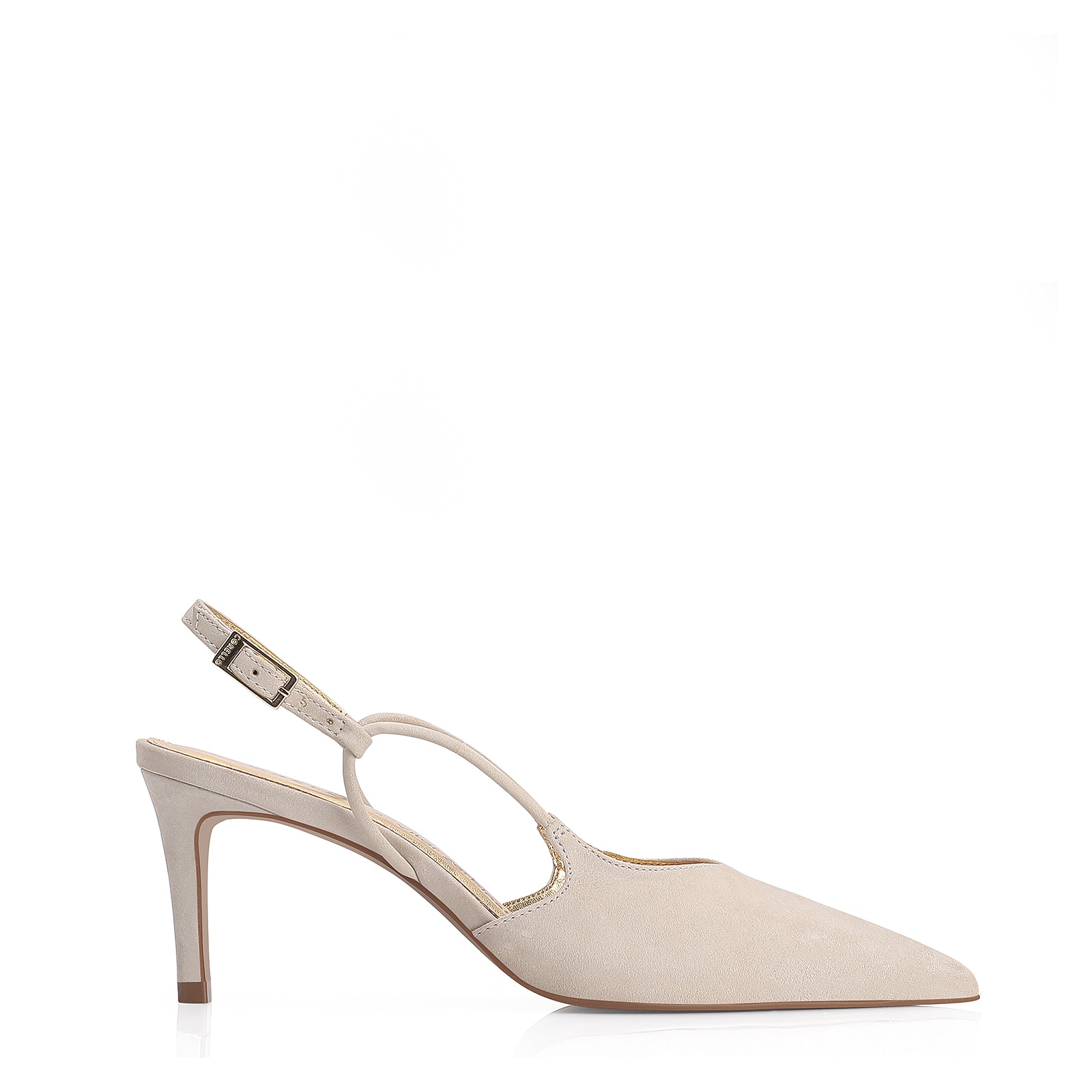 Scarpin Corello x Vitor Zerbinato Couro Nobuck Off White