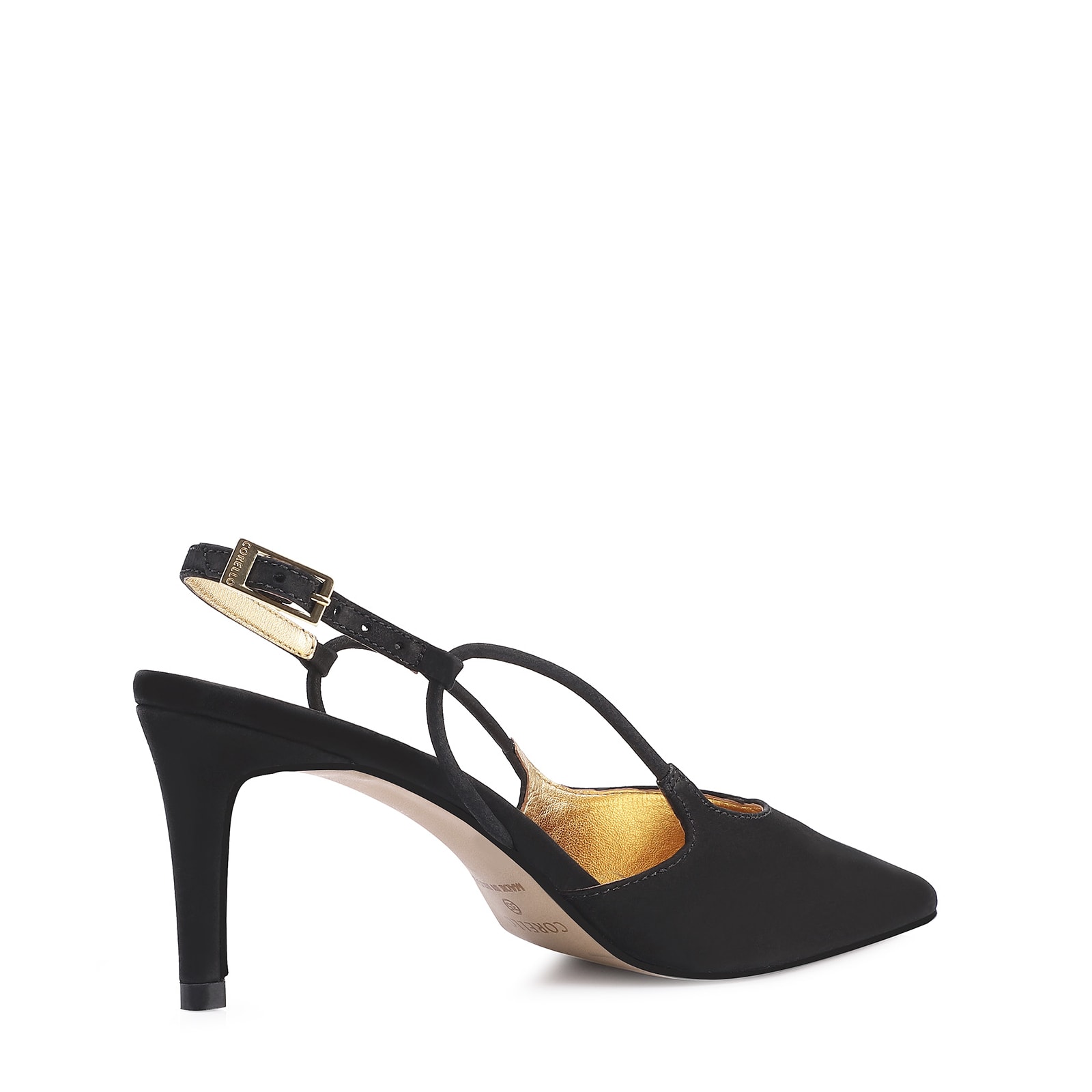 Scarpin Corello x Vitor Zerbinato Couro Nobuck Preto