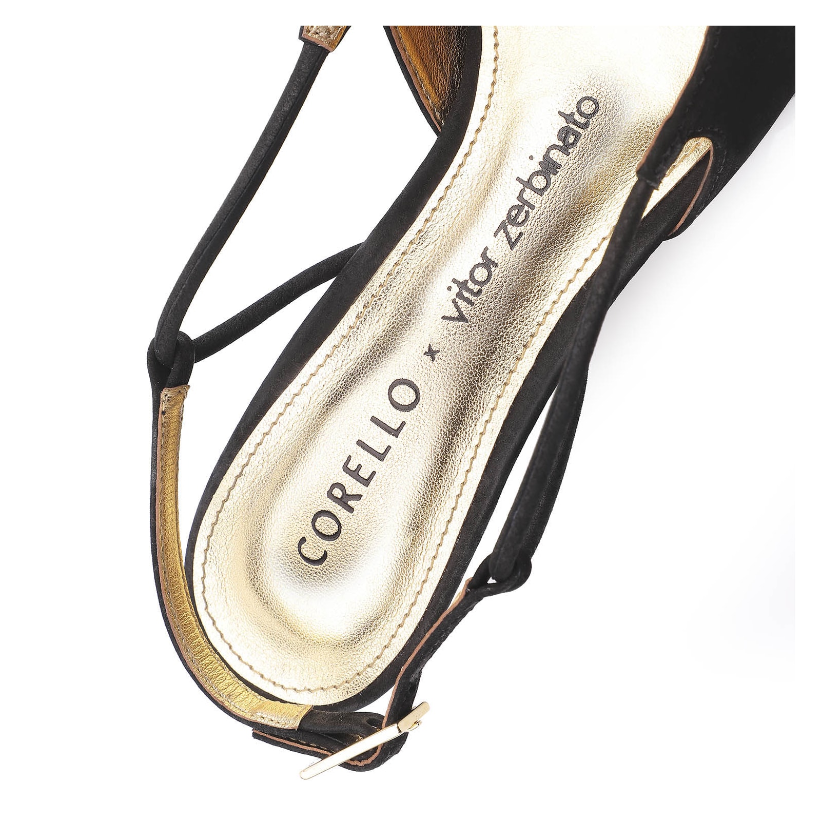 Scarpin Corello x Vitor Zerbinato Couro Nobuck Preto