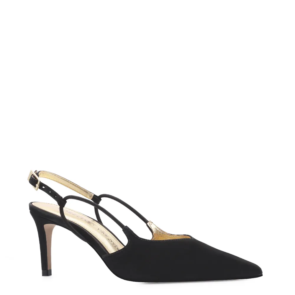 Scarpin Corello x Vitor Zerbinato Couro Nobuck Preto