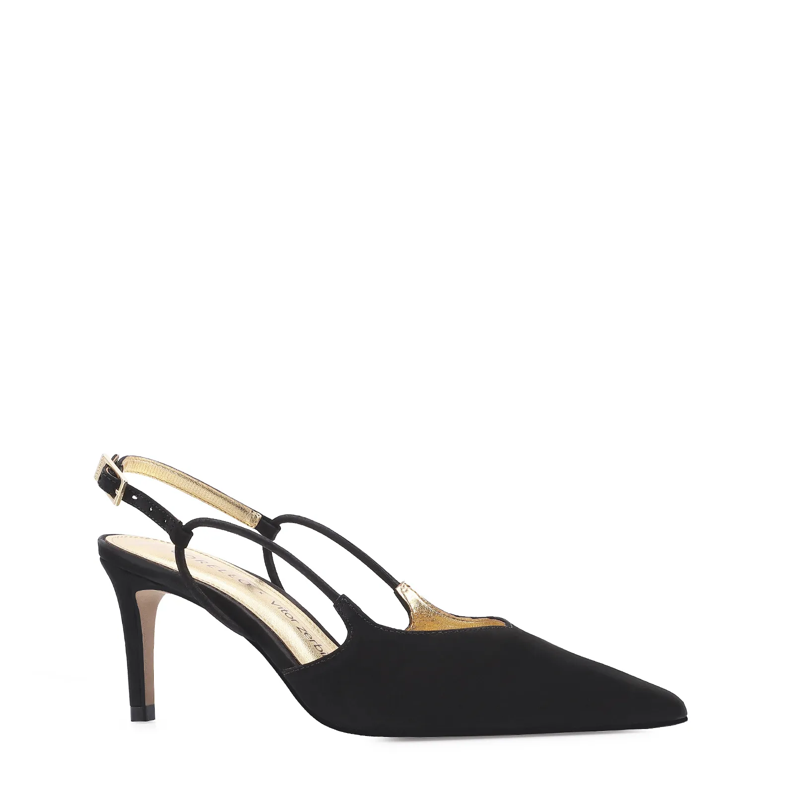 Scarpin Corello x Vitor Zerbinato Couro Nobuck Preto
