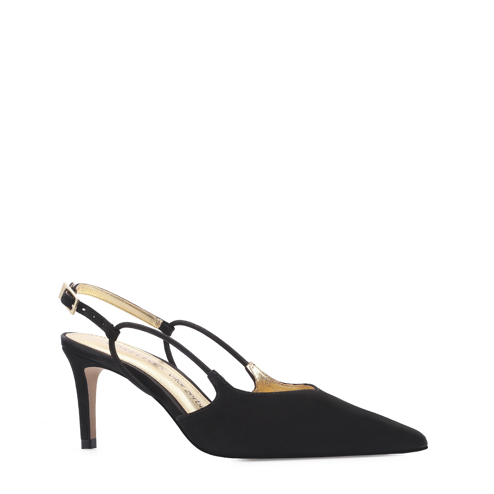 Scarpin Corello x Vitor Zerbinato Couro Nobuck Preto