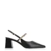 Scarpin Correntes Couro Preto - imagem 2