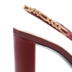 Scarpin Correntes Couro Vermelho Cereja - imagem 7