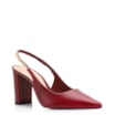 Scarpin Correntes Couro Vermelho Cereja - imagem 1