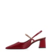 Scarpin Correntes Couro Vermelho Cereja - imagem 4