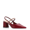 Scarpin Correntes Couro Vermelho Cereja - imagem 1