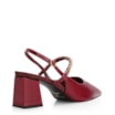 Scarpin Correntes Couro Vermelho Cereja - imagem 3