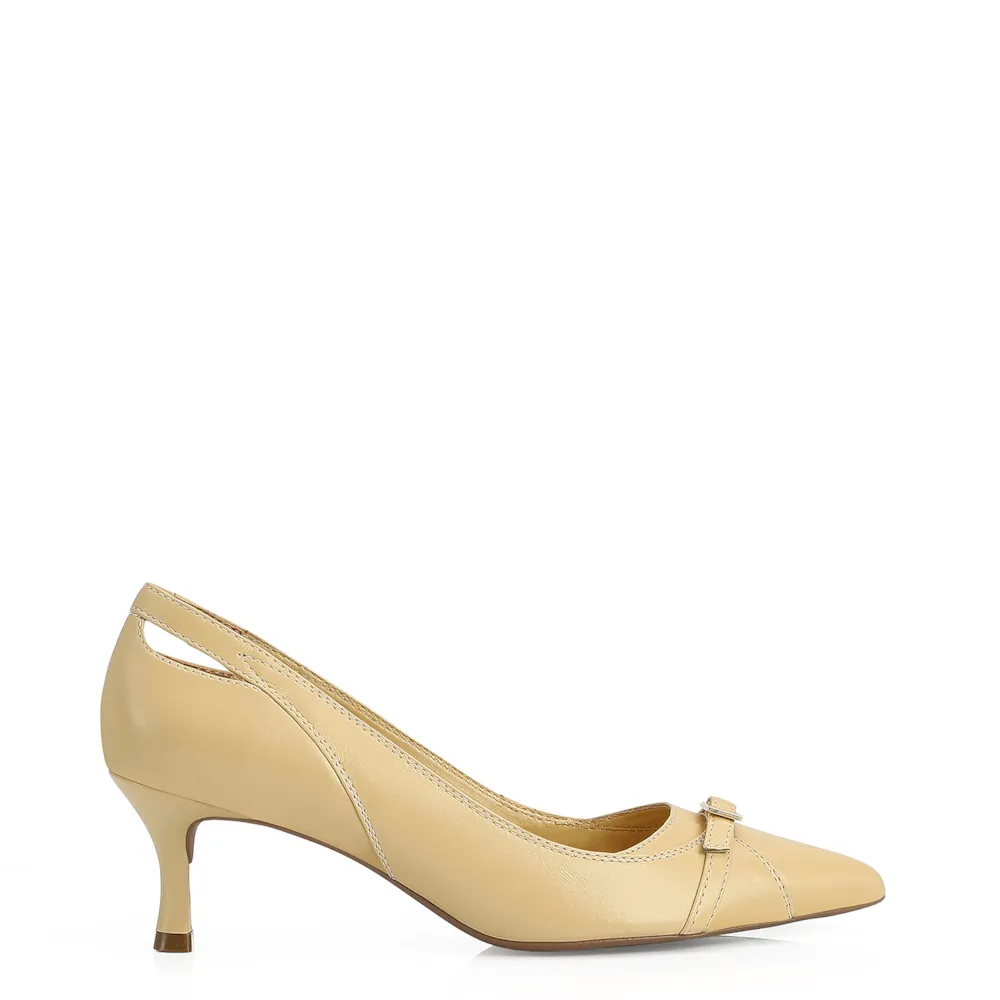 Scarpin Couro Amarelo - imagem 3