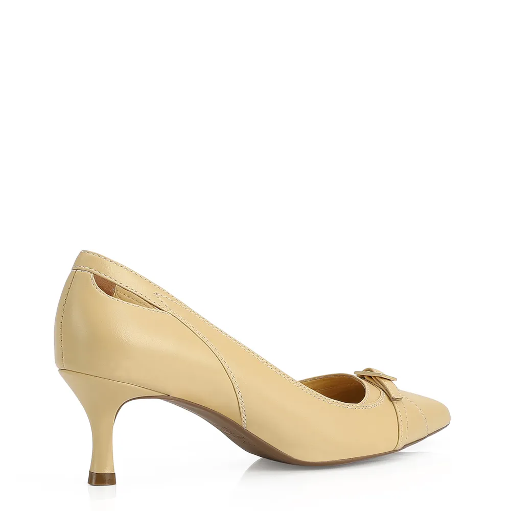 Scarpin Couro Amarelo - imagem 4