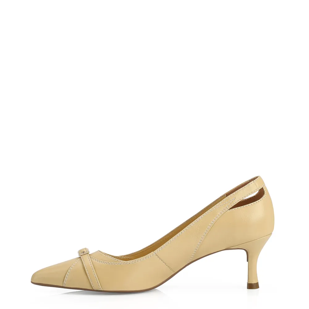 Scarpin Couro Amarelo - imagem 5
