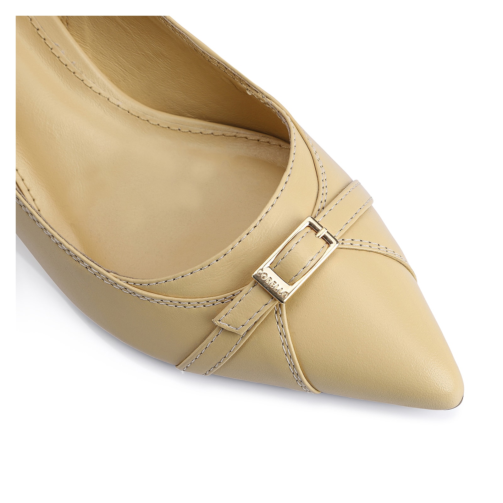 Scarpin Couro Amarelo