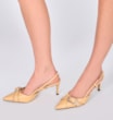 Scarpin Couro Amarelo - imagem 2