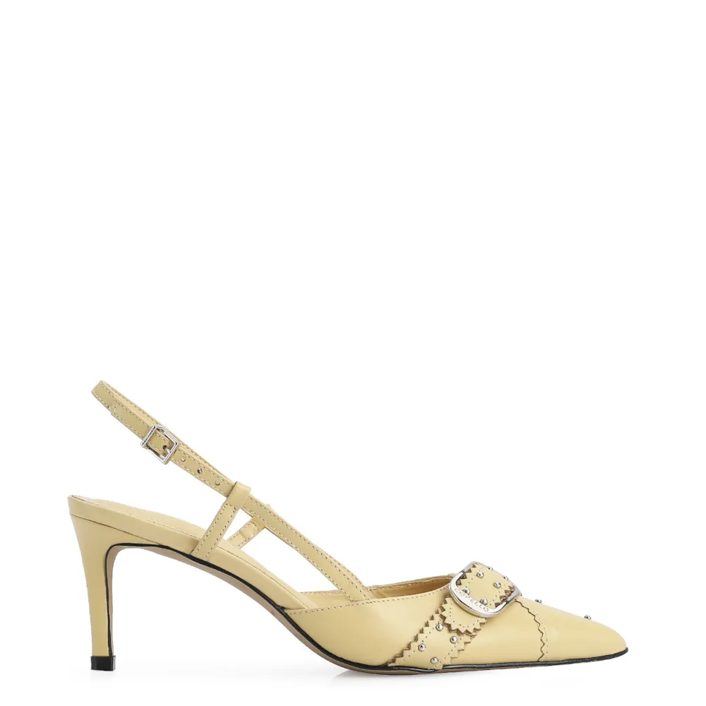 Scarpin Couro Amarelo - imagem 3