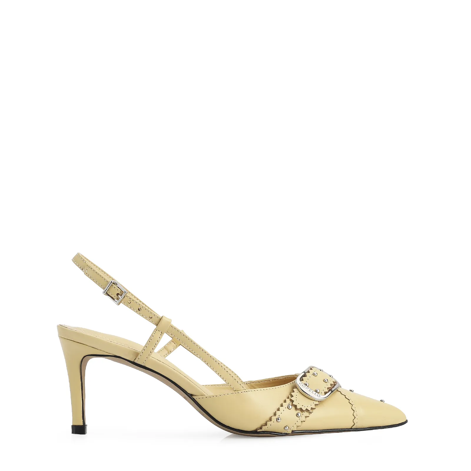 Scarpin Couro Amarelo