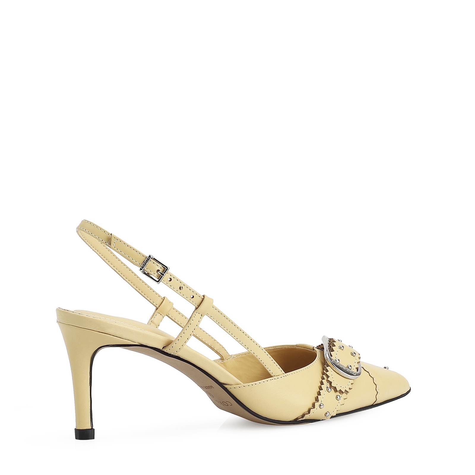 Scarpin Couro Amarelo