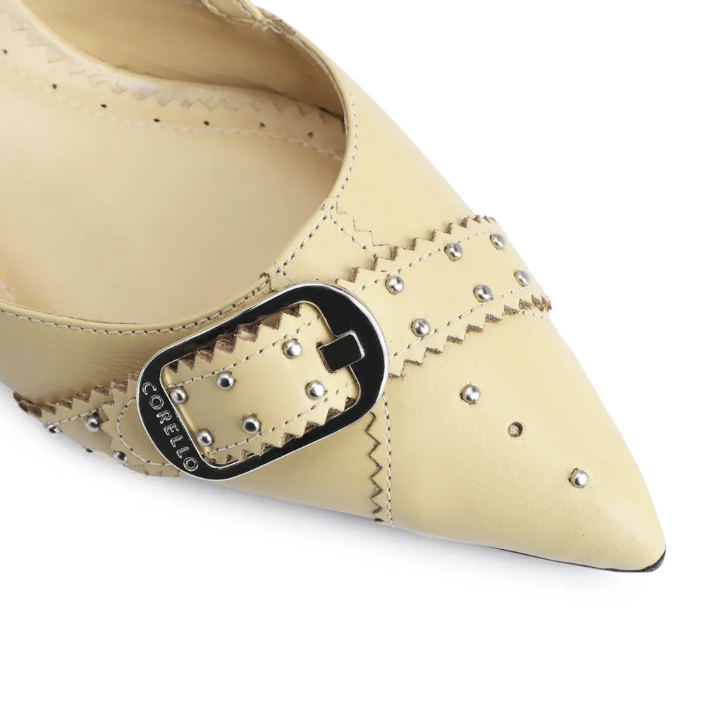 Scarpin Couro Amarelo - imagem 7