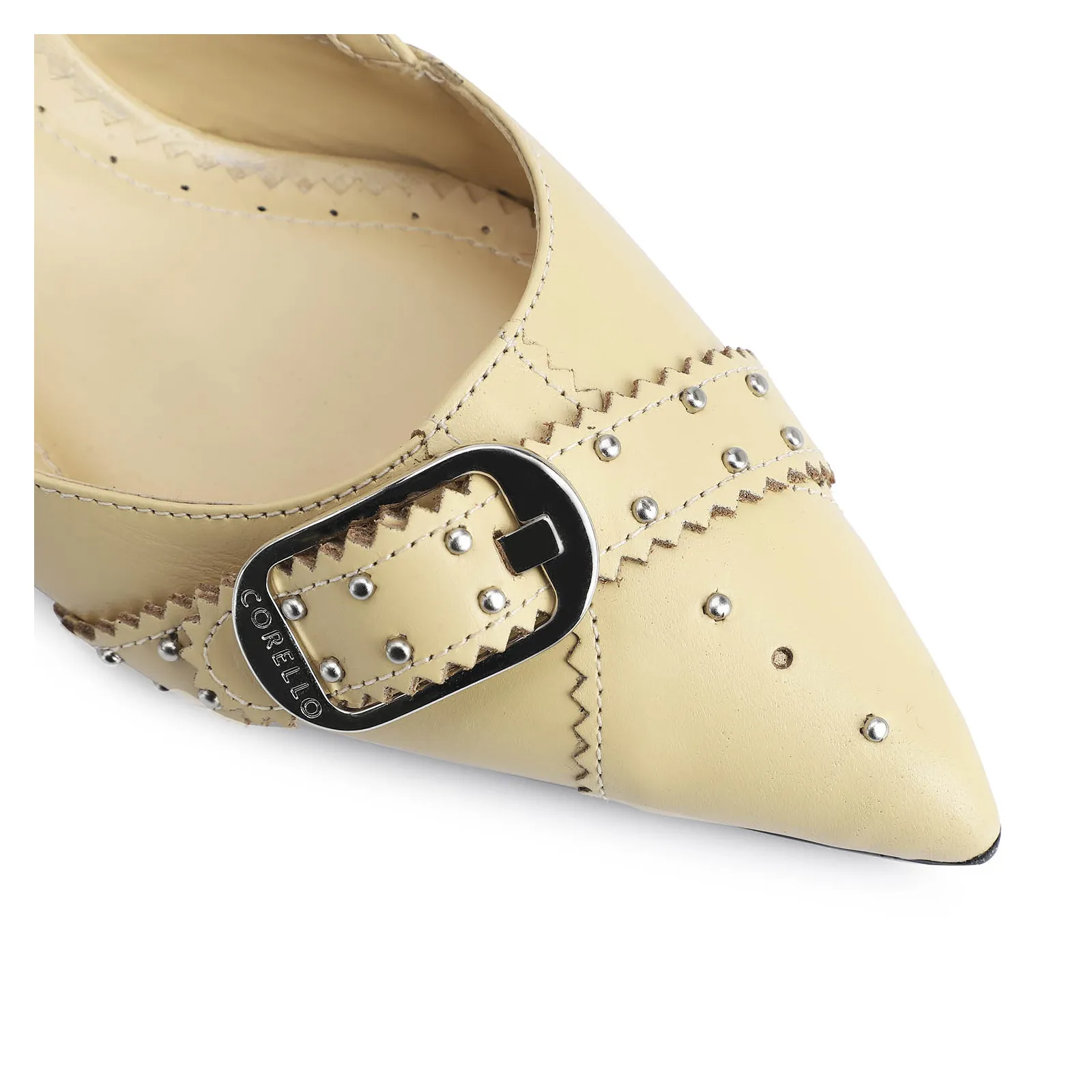 Scarpin Couro Amarelo