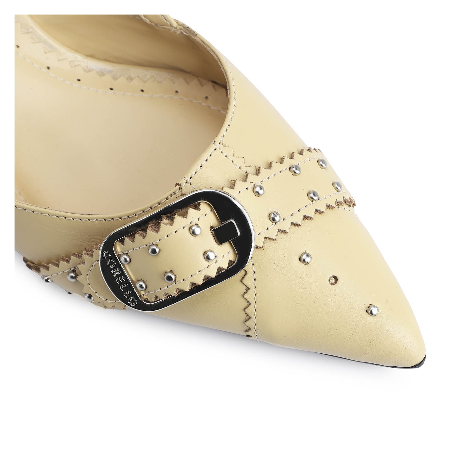 Scarpin Couro Amarelo