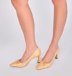Scarpin Couro Amarelo - imagem 2