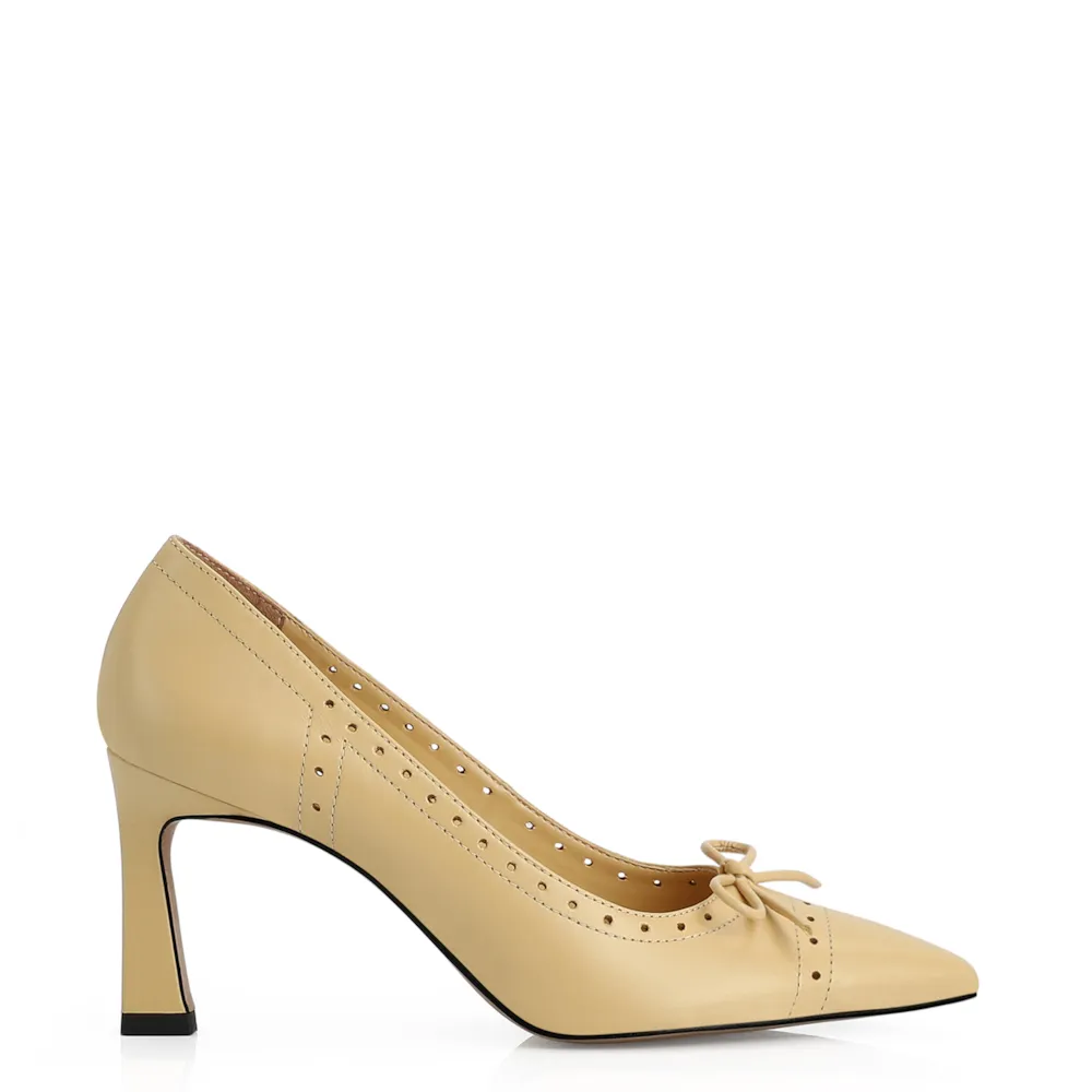 Scarpin Couro Amarelo - imagem 3