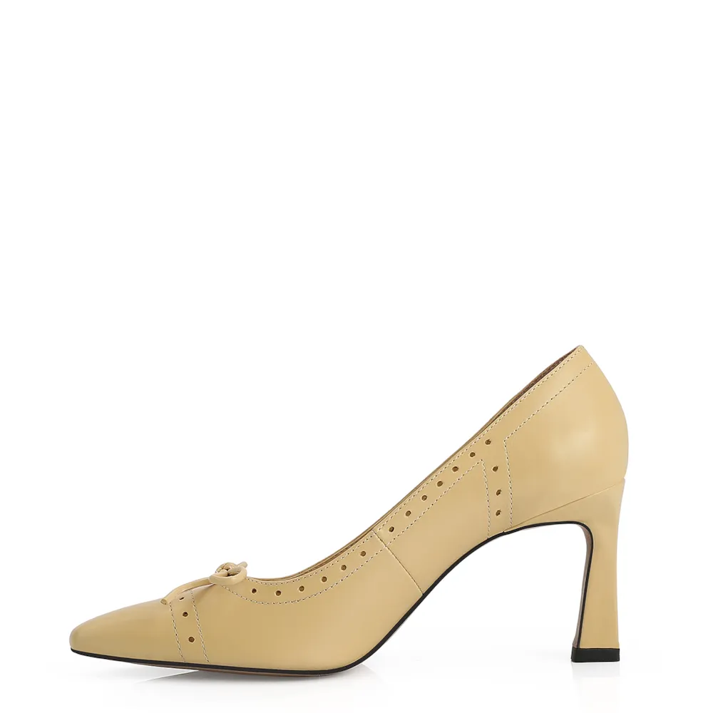Scarpin Couro Amarelo - imagem 5