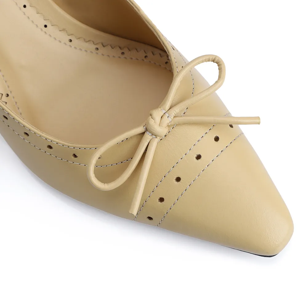 Scarpin Couro Amarelo - imagem 7
