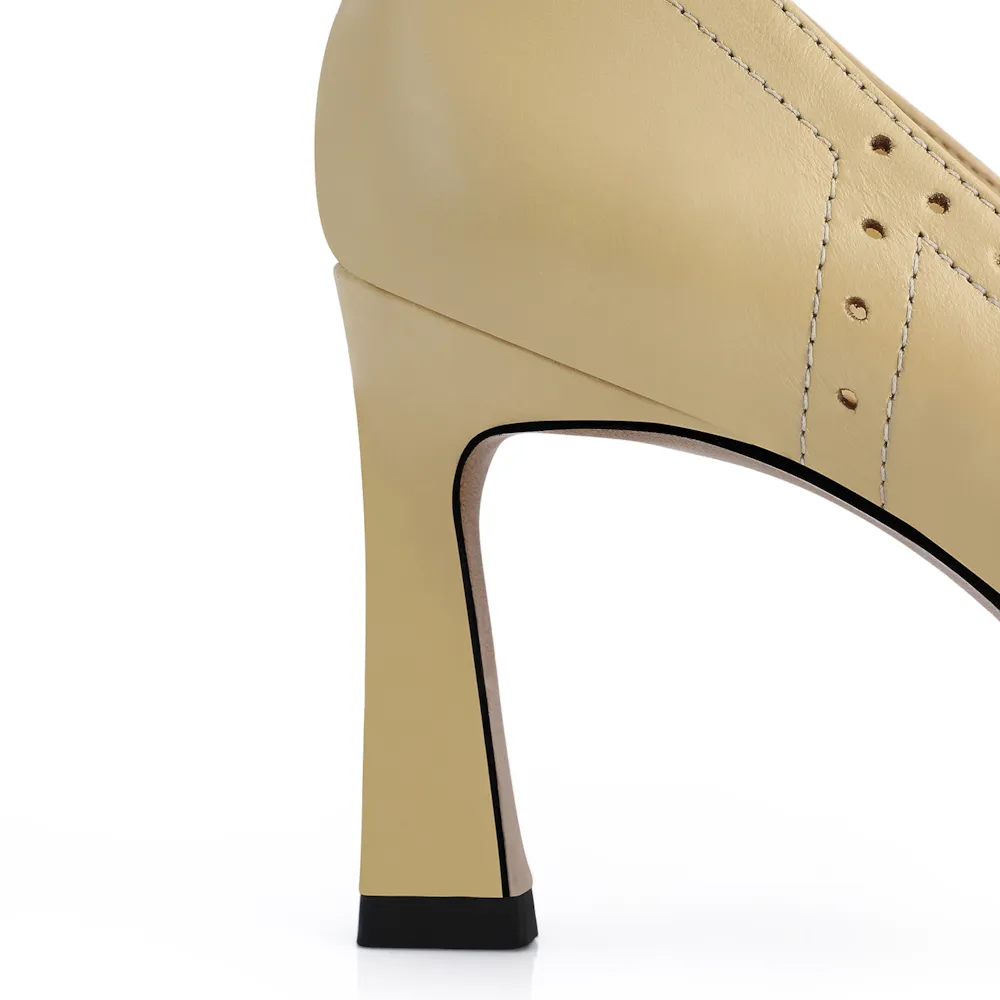 Scarpin Couro Amarelo - imagem 8