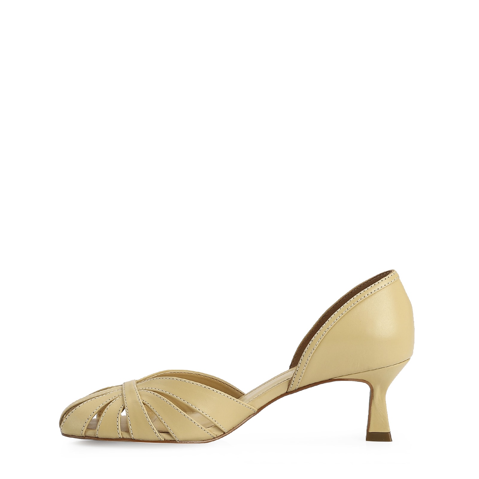 Scarpin Couro Amarelo