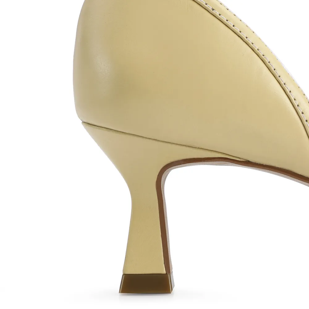 Scarpin Couro Amarelo - imagem 7