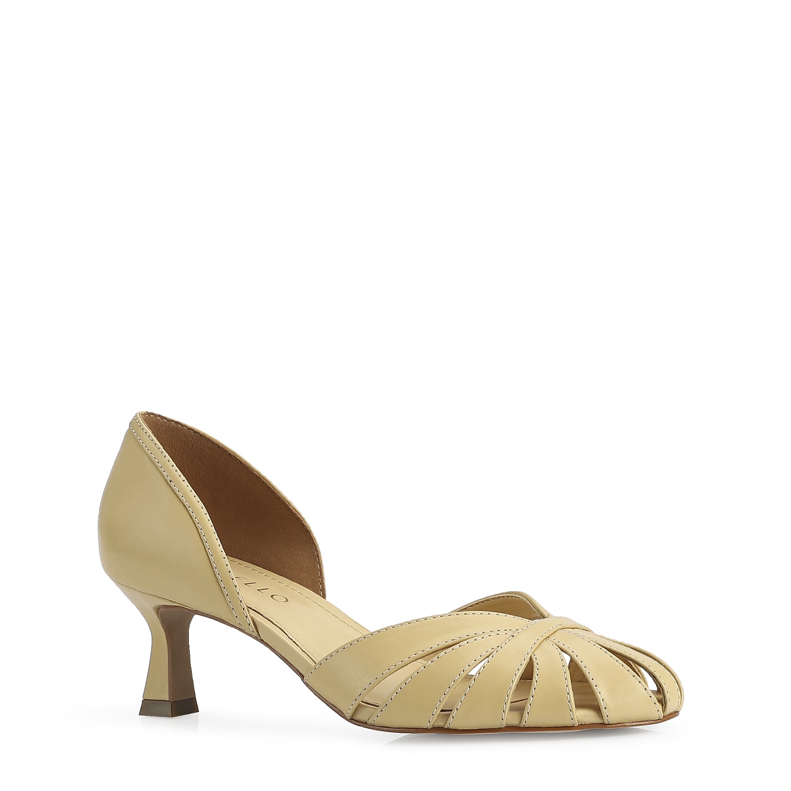 Scarpin Couro Amarelo