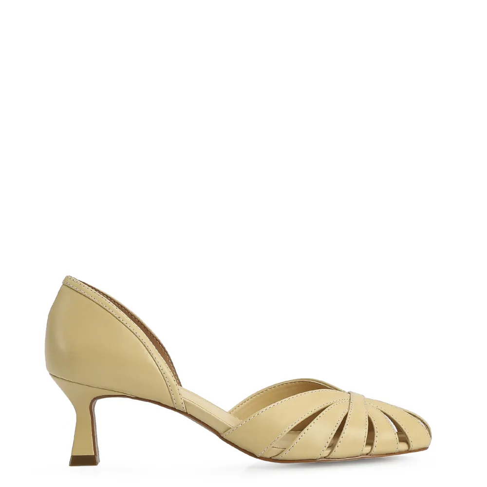 Scarpin Couro Amarelo - imagem 2