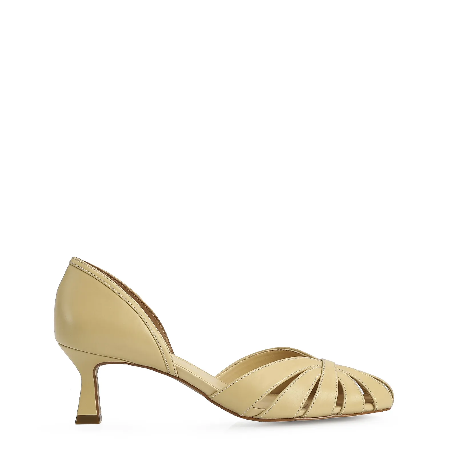 Scarpin Couro Amarelo