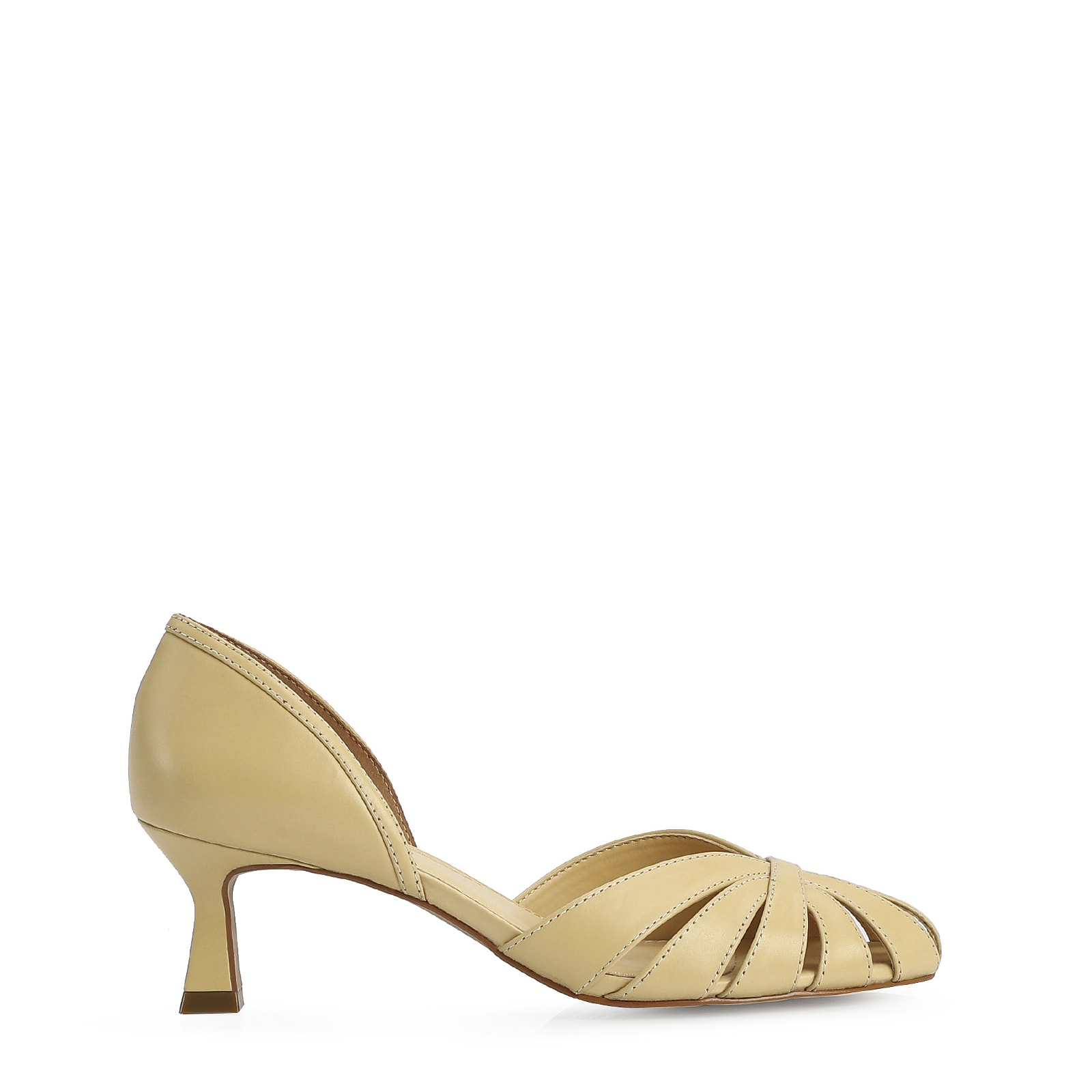 Scarpin Couro Amarelo
