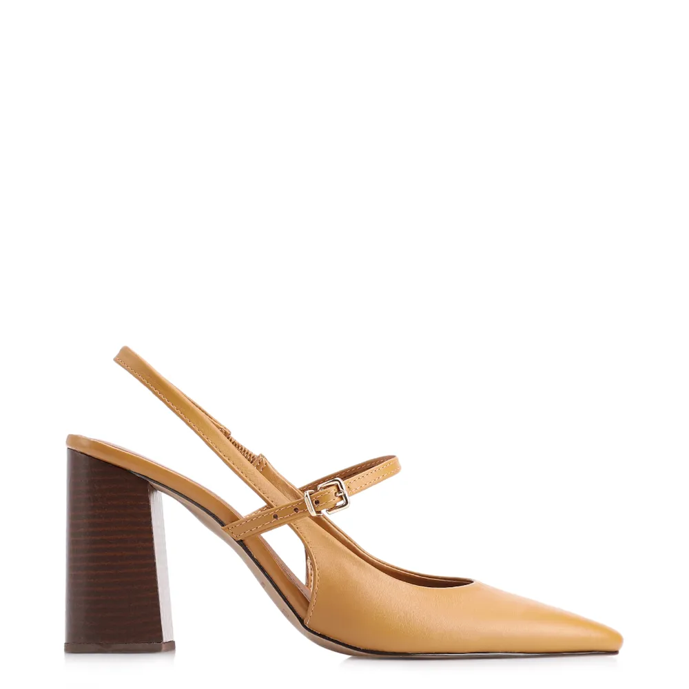 Scarpin Couro Amarelo - imagem 3