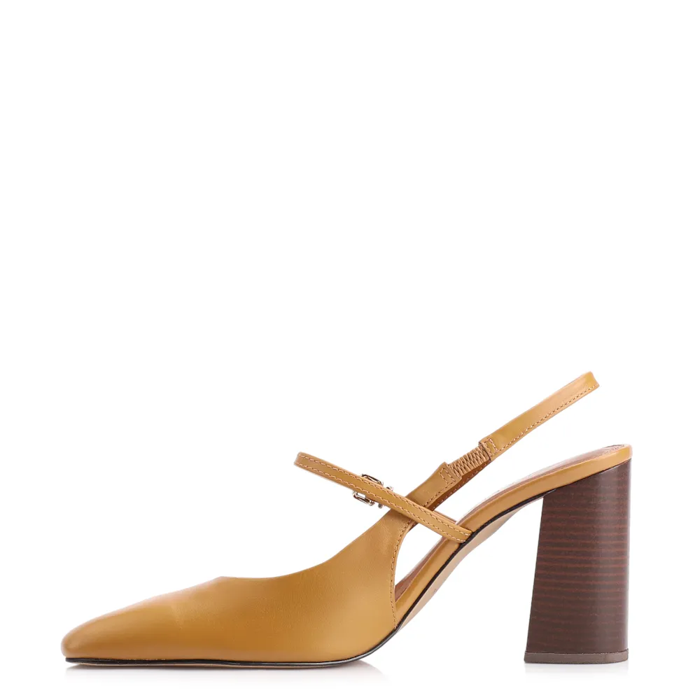 Scarpin Couro Amarelo - imagem 5