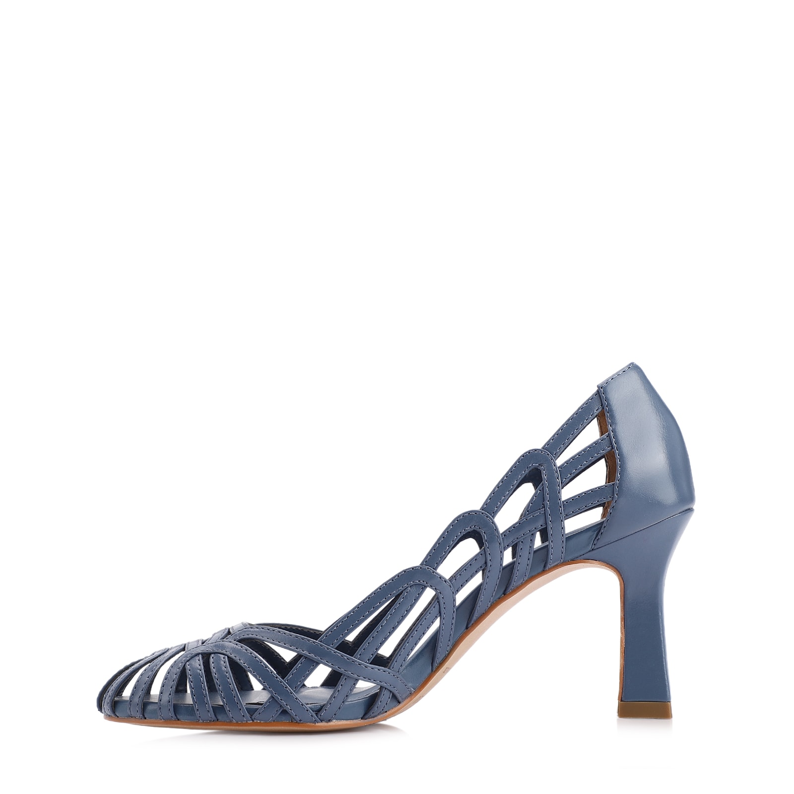 Scarpin Couro Azul