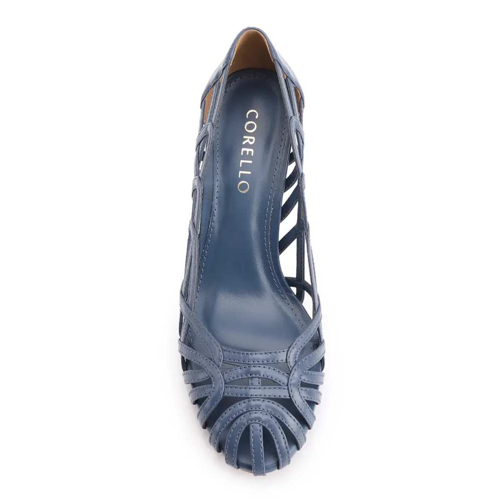 Scarpin Couro Azul - imagem 5