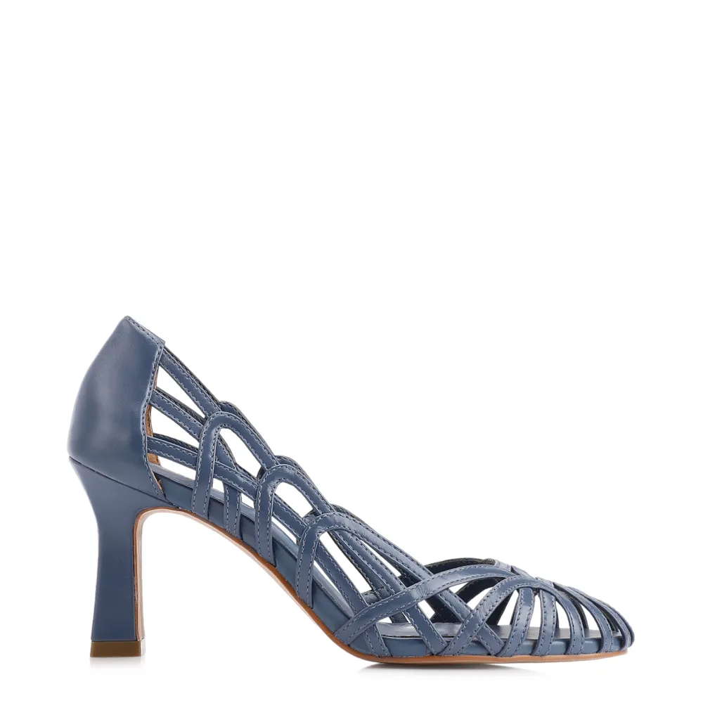 Scarpin Couro Azul - imagem 2