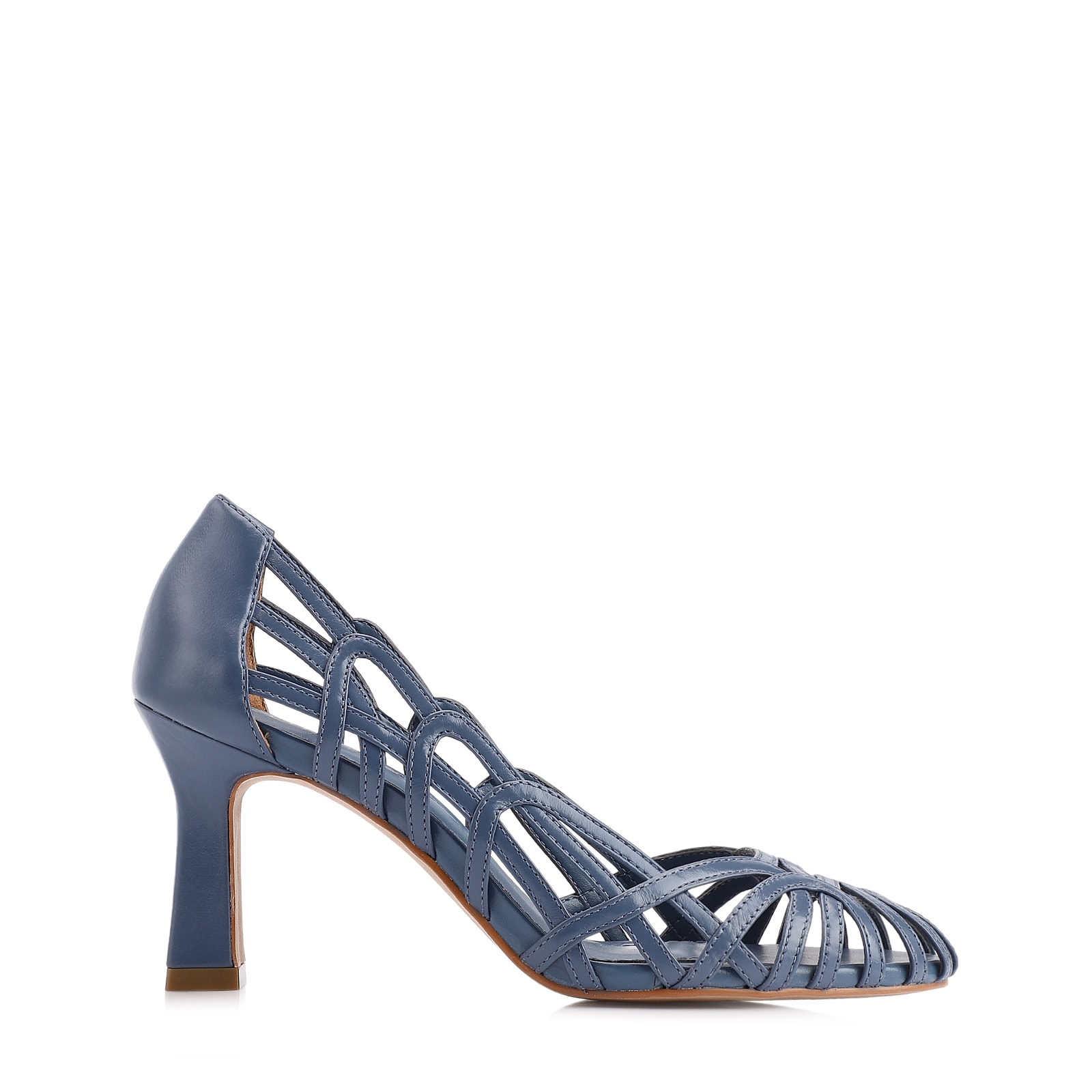 Scarpin Couro Azul