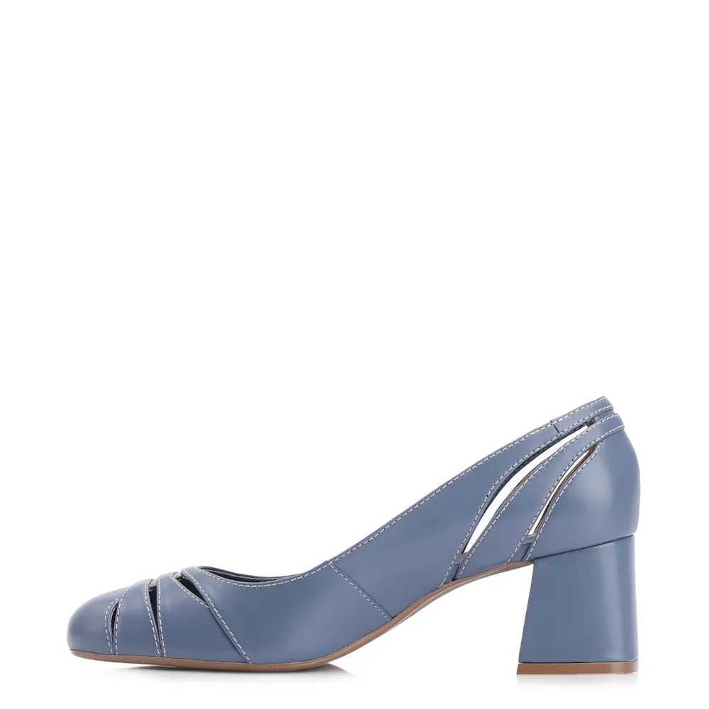 Scarpin Couro Azul - imagem 4