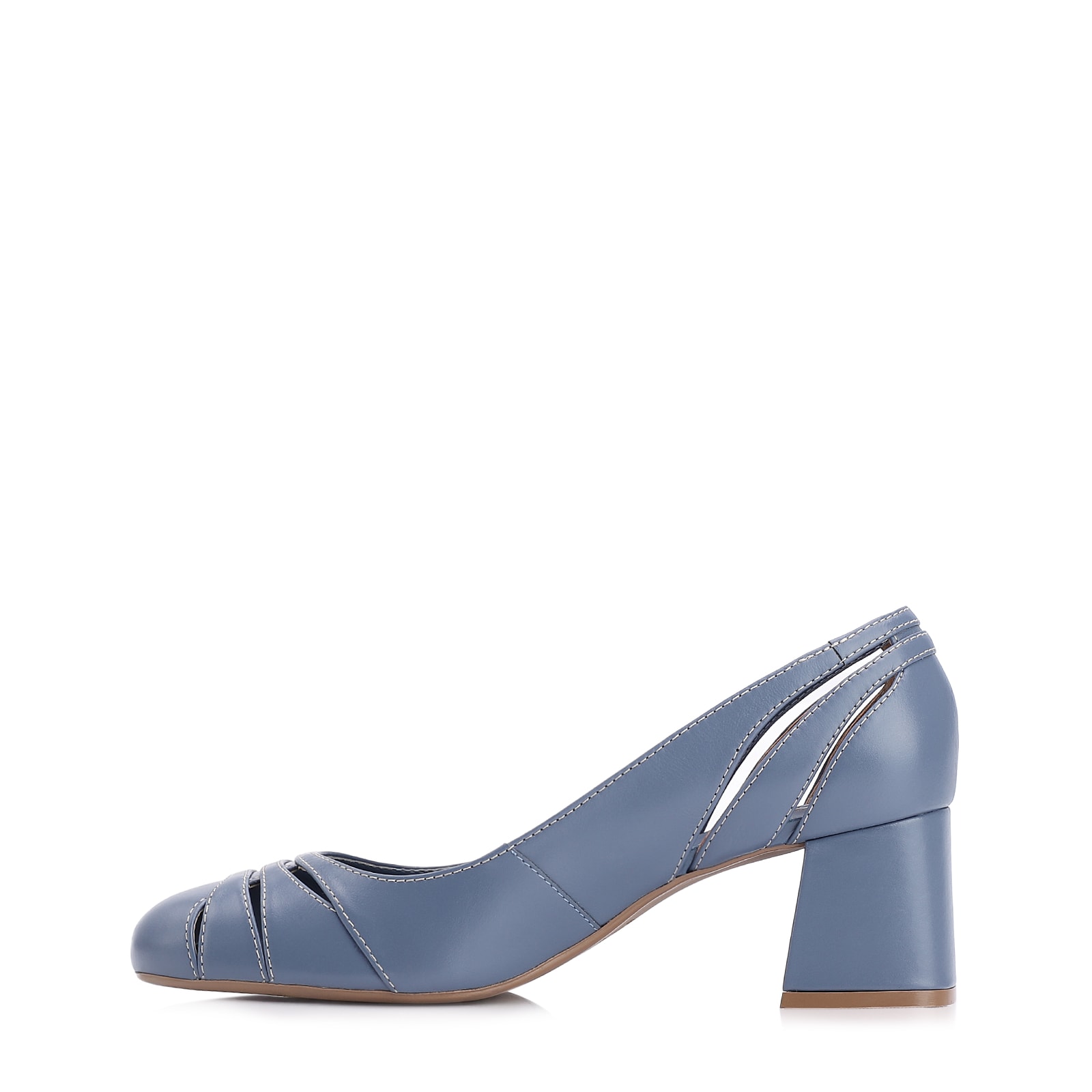 Scarpin Couro Azul