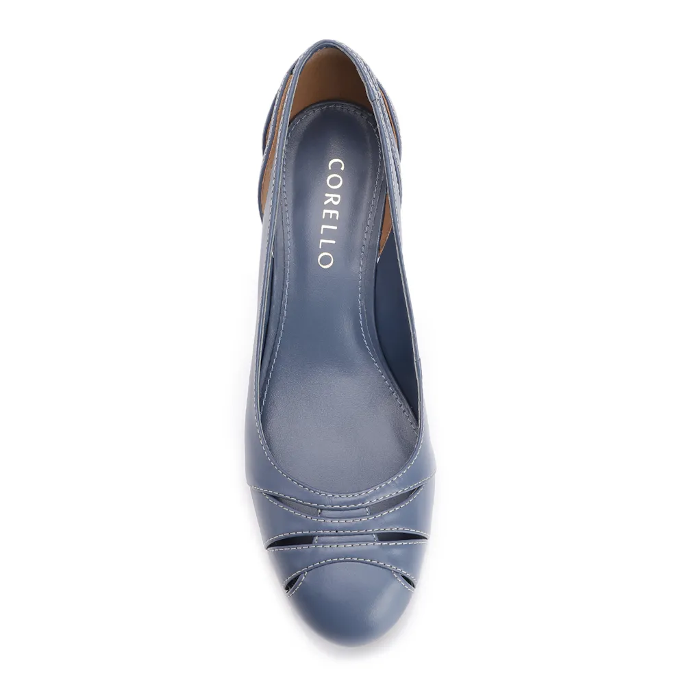 Scarpin Couro Azul - imagem 5